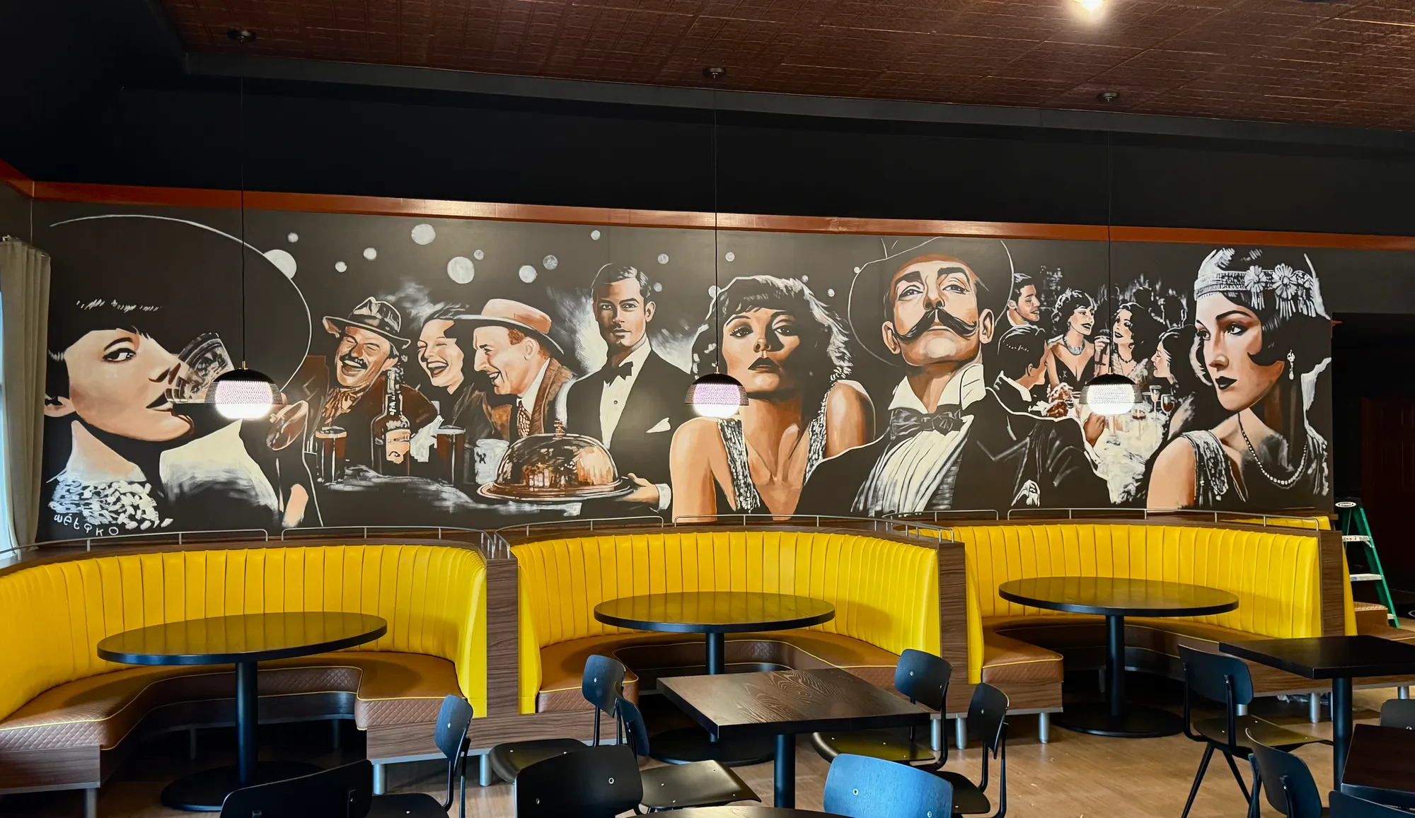 Birdie's Restaurant mural in Dearborn, MI by Wetiko
