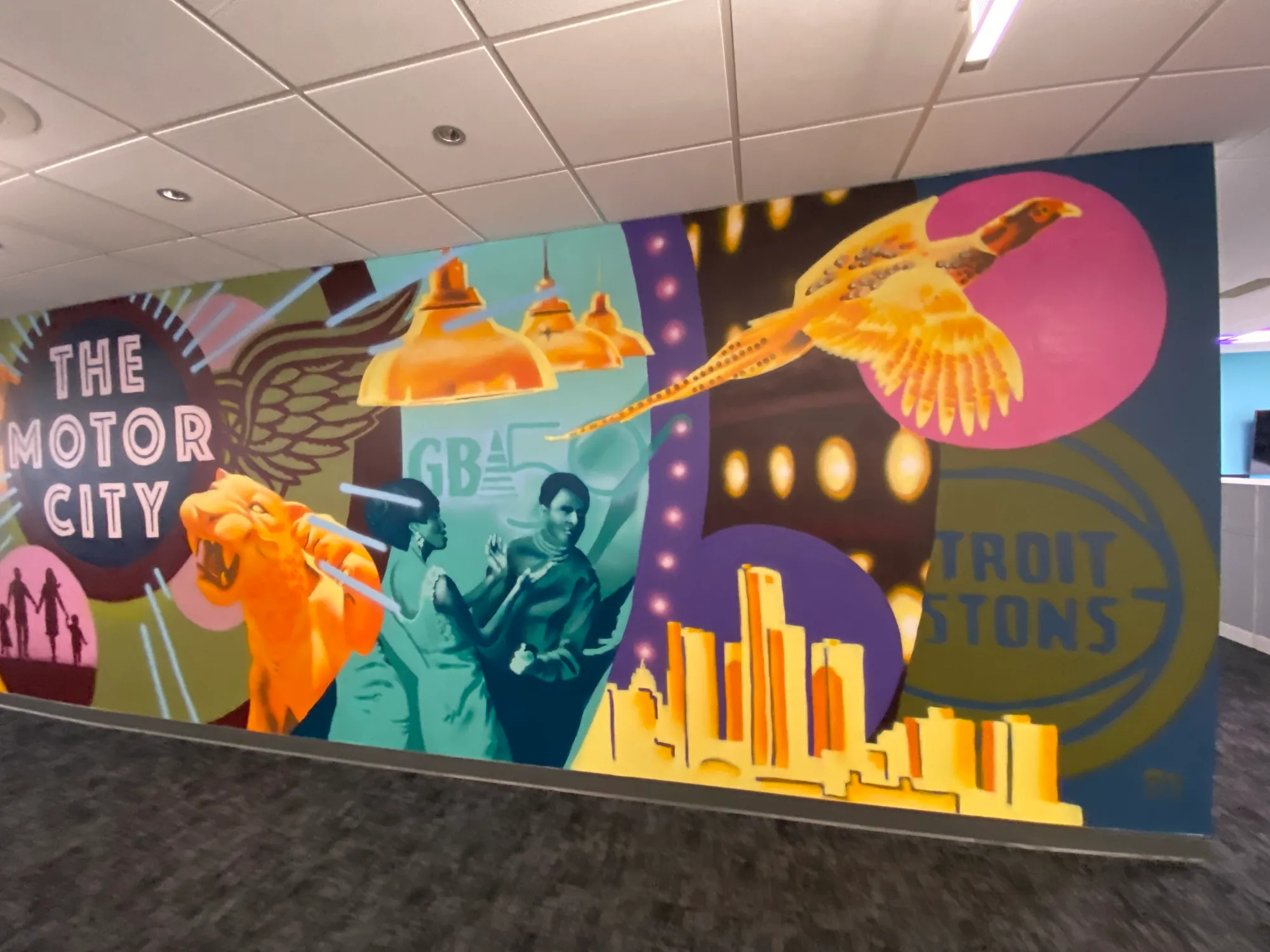 Gasser Bush Associates mural in Livonia, MI by Wetiko, photo 3