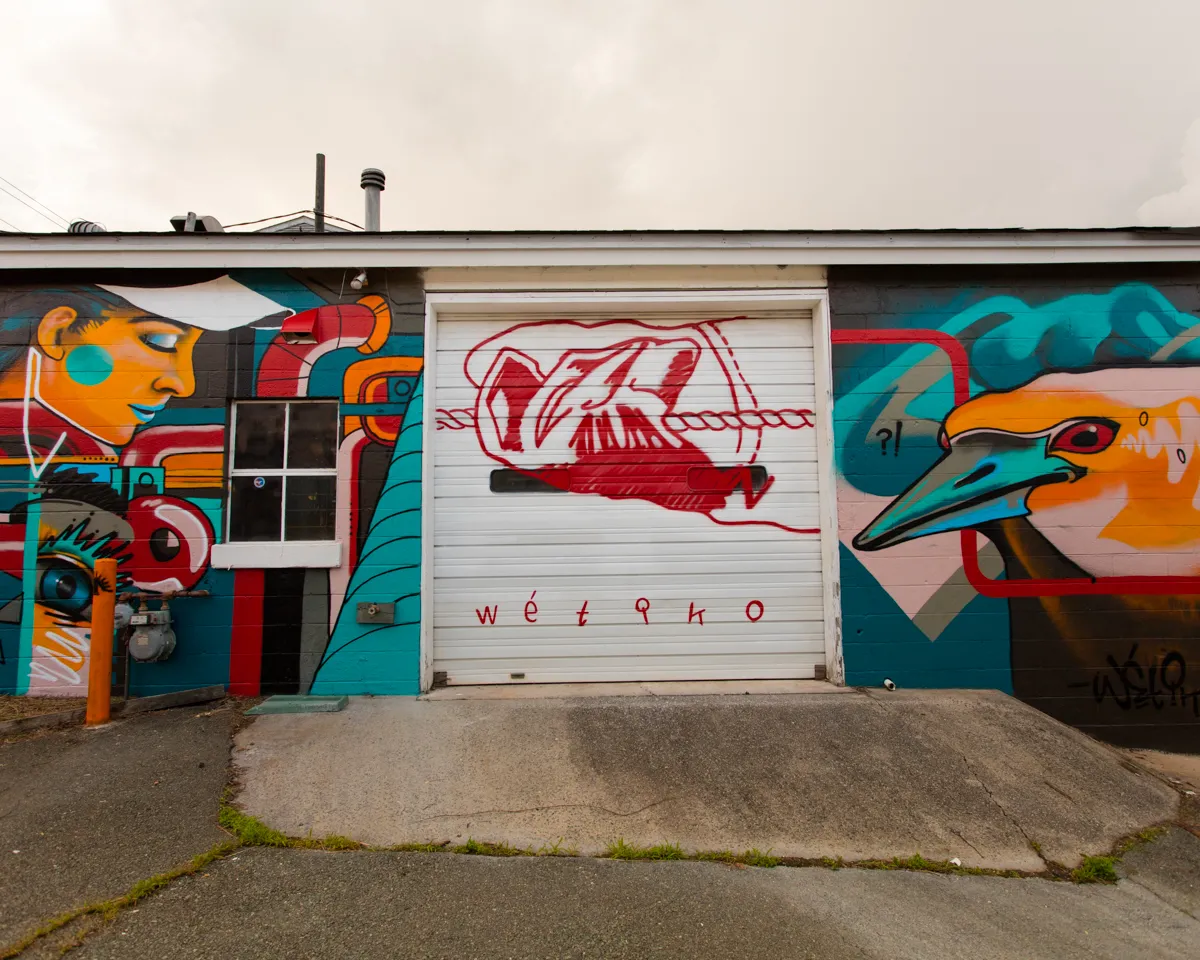 JPH Woodworks mural in Charlottesville, VA by Wetiko, photo 7