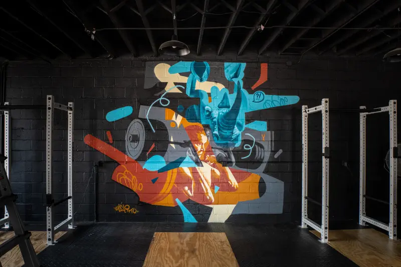 Motor City Barbell Club mural