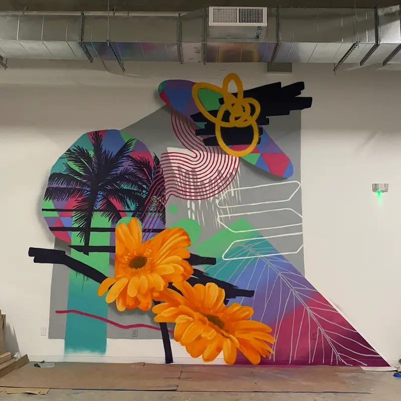 Solana Spaces mural by Wetiko, behind the scenes, photo 3