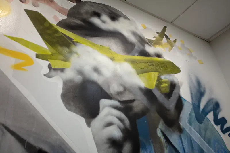 Startup Nation Murals mural by Wetiko, behind the scenes, photo 11