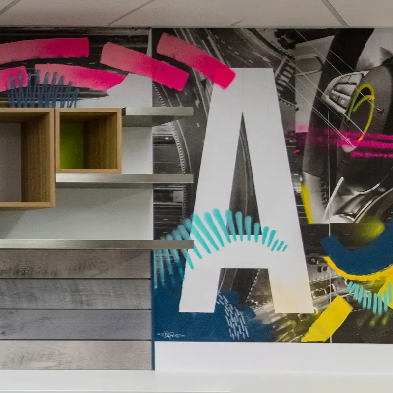 ZF North America mural by Wetiko, behind the scenes, photo 5