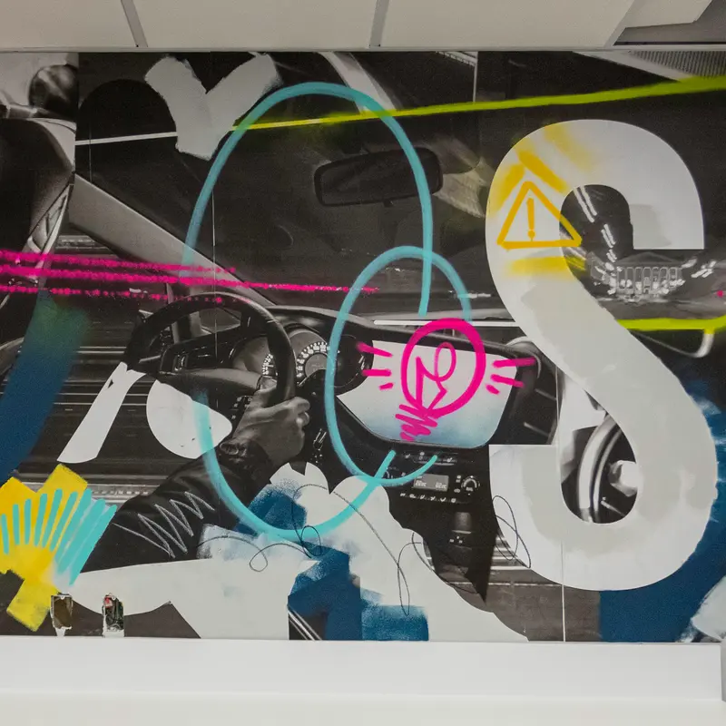 ZF North America mural by Wetiko, behind the scenes, photo 6